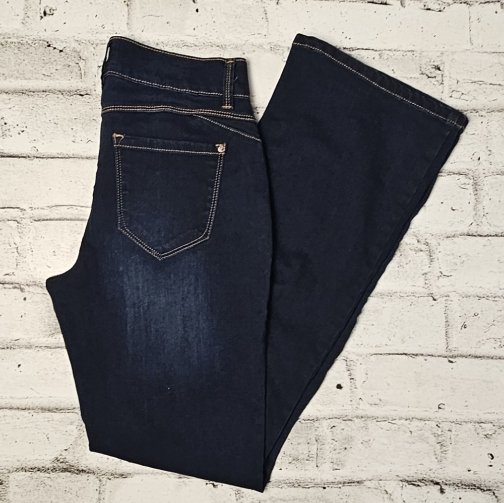 Curve Appeal High Rise Bootcut Jeans Dark Wash Stretch Size 6 / 28